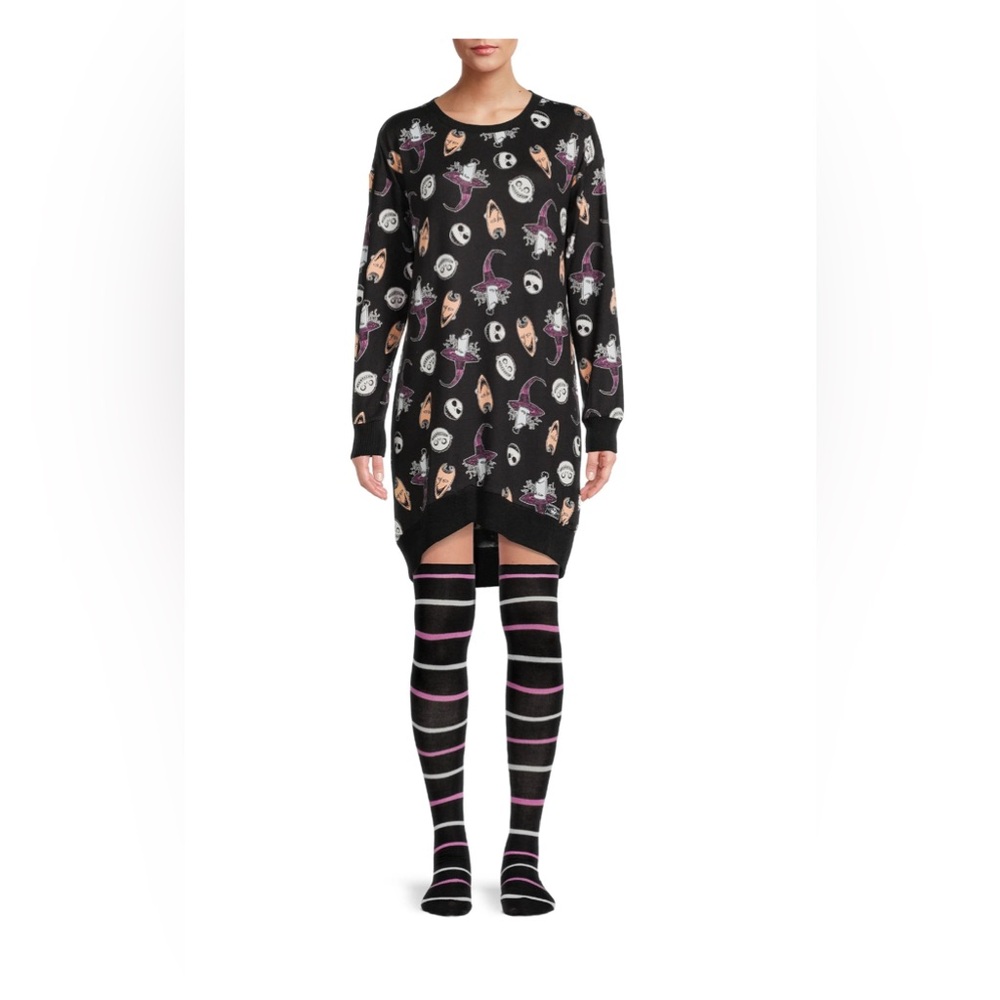 Disney's Women's Plus Nightmare Before Christmas Sleepshirt with Socks